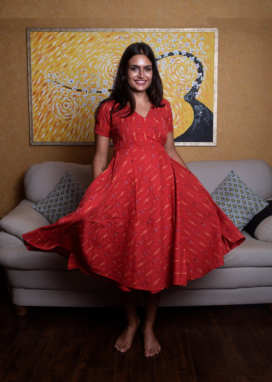 Jhalak Ikat Wrap Dress