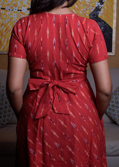 Jhalak Ikat Wrap Dress