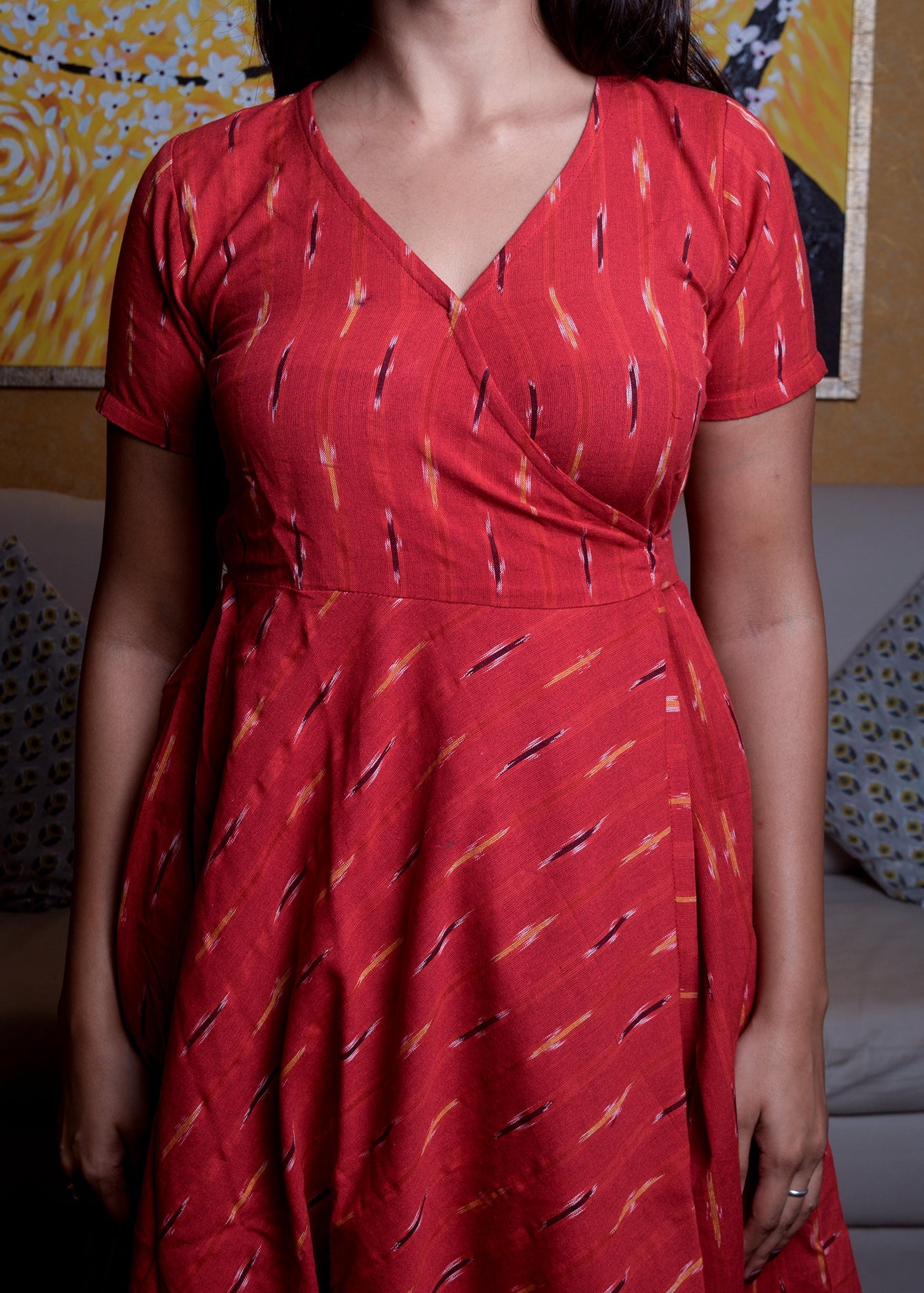 Jhalak Ikat Wrap Dress