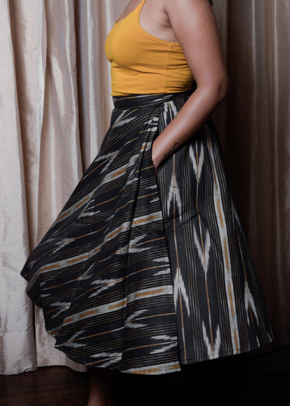 Kesh Ikat Wrap Skirt