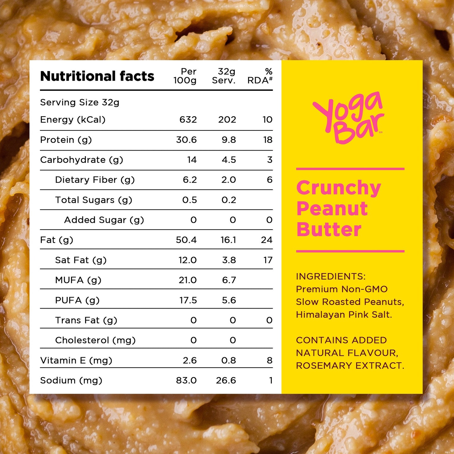 Crunchy Peanut Butter (Unsweetened), 400g