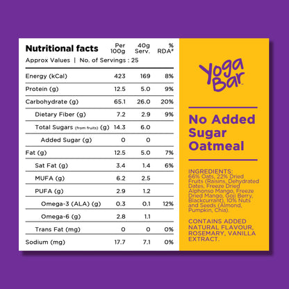 No Added Sugar Oatmeal - 1kg