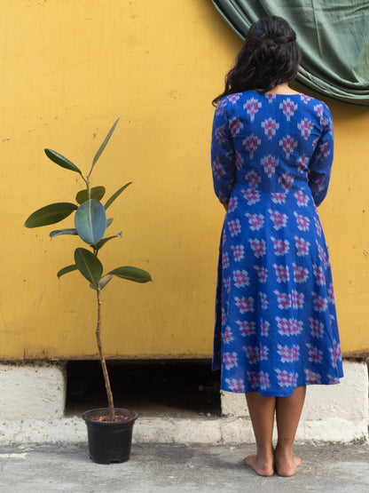 Neeli Trikon Ikat dress
