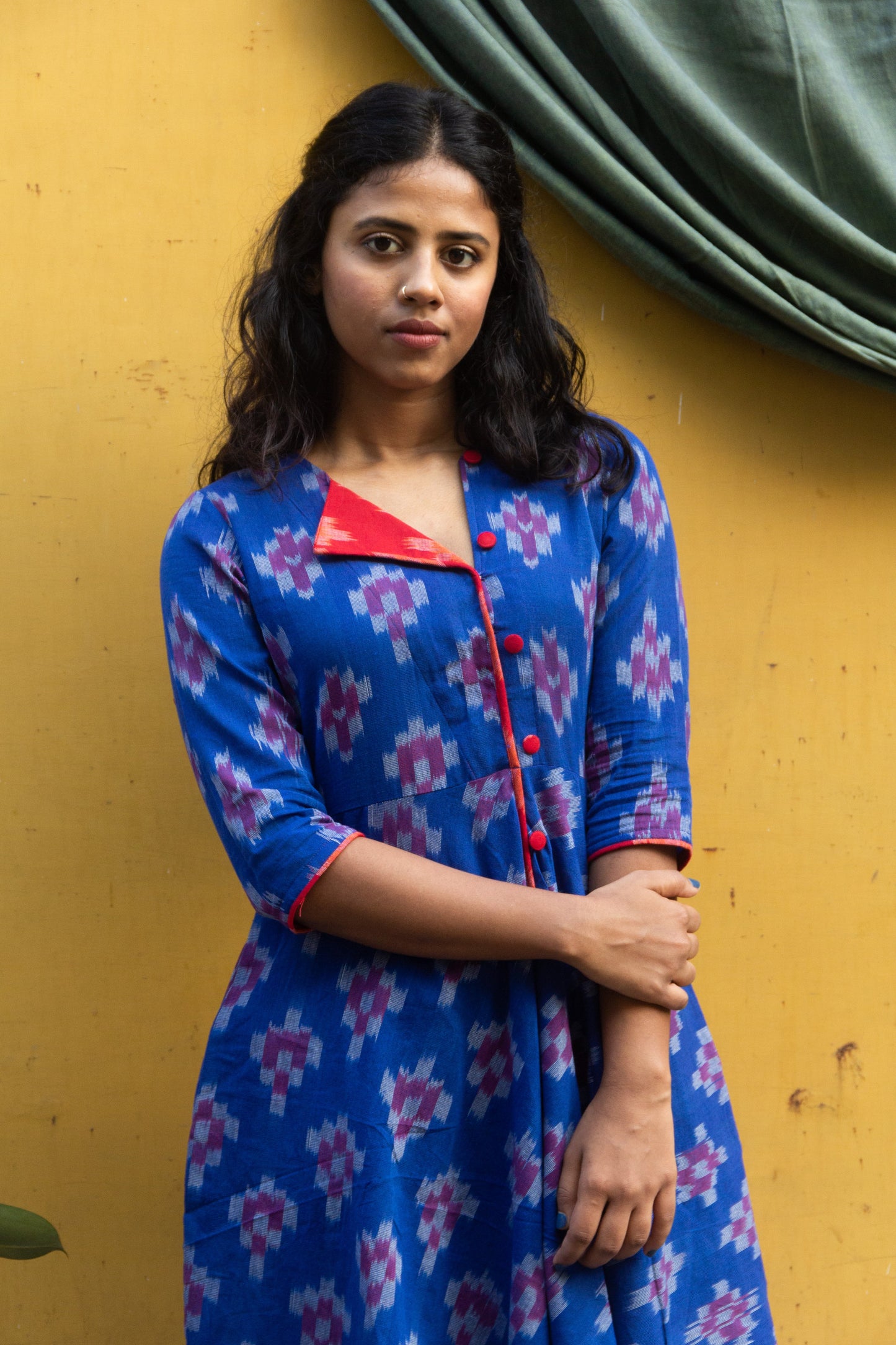 Neeli Trikon Ikat dress