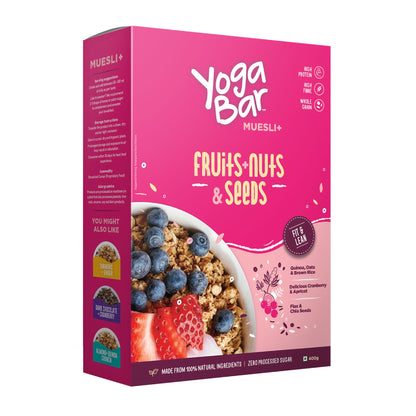 Fruits, Nuts + Seeds Wholegrain Muesli -  3 Boxes