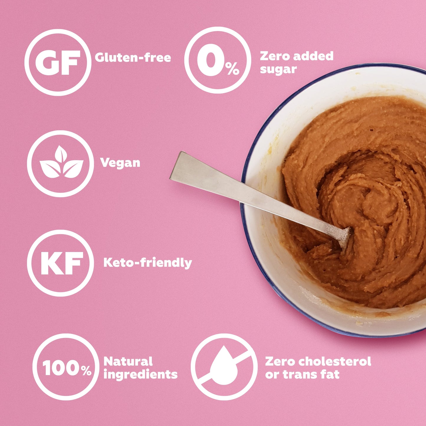 100% Peanut Butter, Creamy & Unsweetened, 1kg