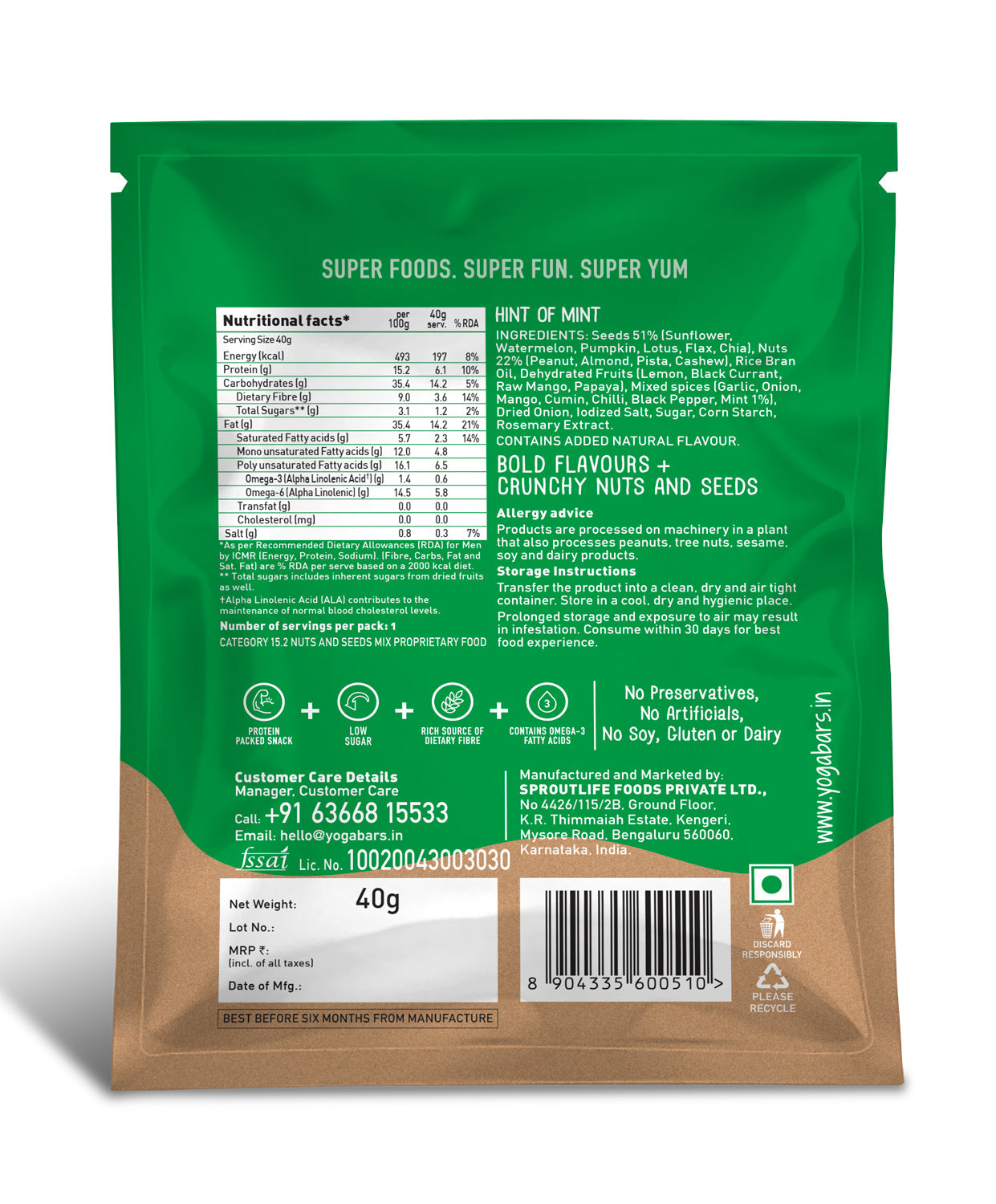 Nuts and Seeds Mix - Hint of Mint - Trail Mix