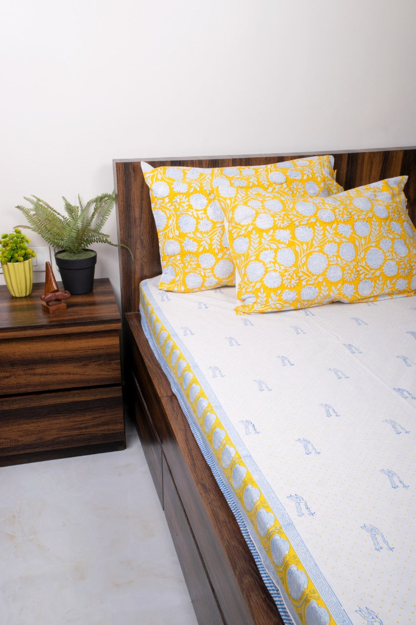 Maraal Block Print Bedsheet