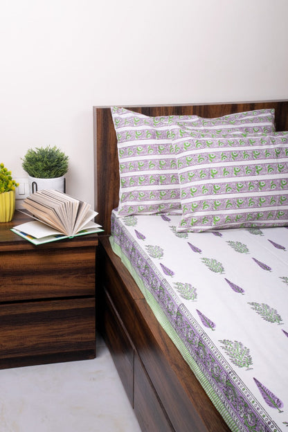 Phool Patti Block Print Bedsheet