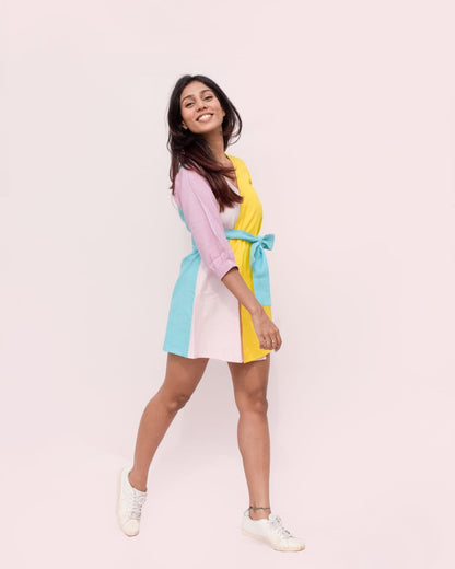 Firangi sorbet wrap dress
