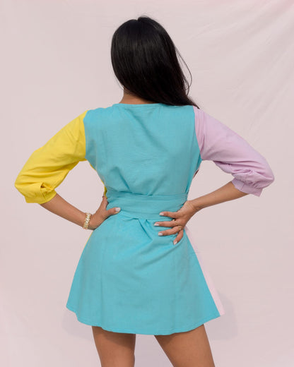 Firangi sorbet wrap dress