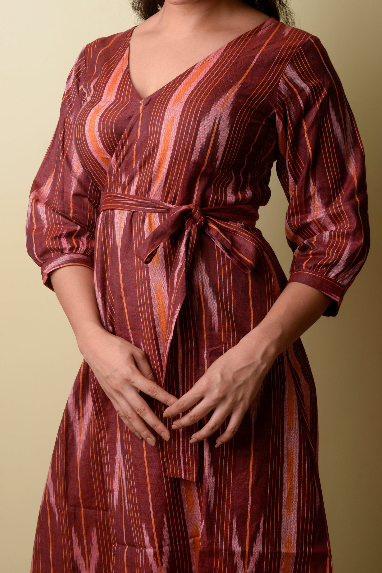 Shaahi Ikat Wrap Dress