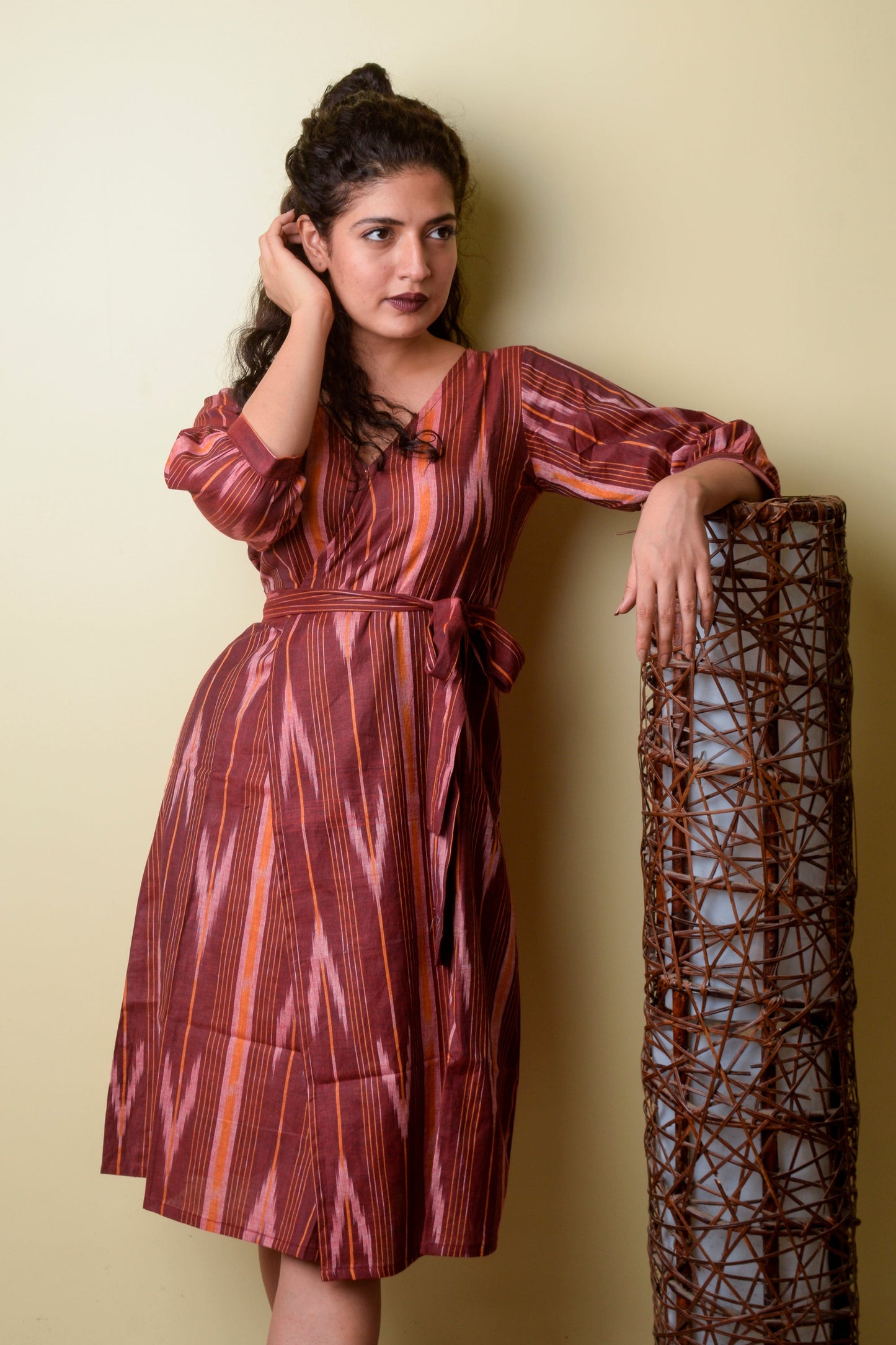 Shaahi Ikat Wrap Dress