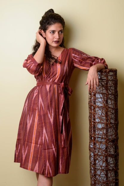 Shaahi Ikat Wrap Dress