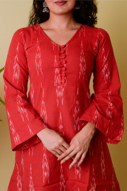 Laal Kais Ikat Dress