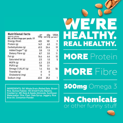 Combo of 2 - Almonds + Quinoa Wholegrain Muesli  - 2 X 400g