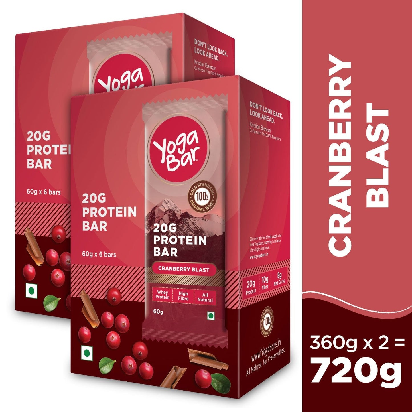 Cranberries Blast Protein Bars - 2 Boxes