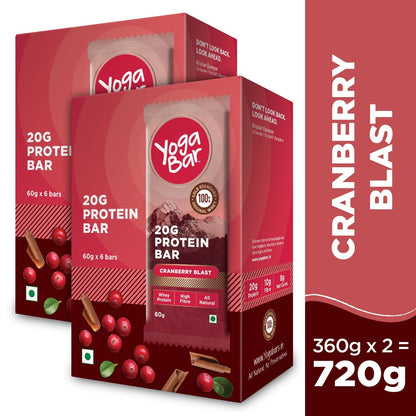 Cranberries Blast Protein Bars - 2 Boxes