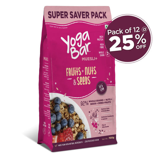 Fruits, Nuts + Seeds Wholegrain Muesli - 700g - 12 Packs