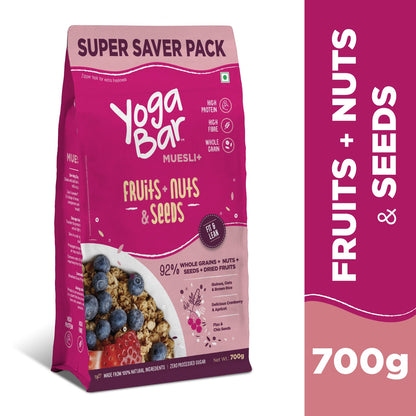 Fruits, Nuts + Seeds Wholegrain Muesli - 700g - 3 Packs