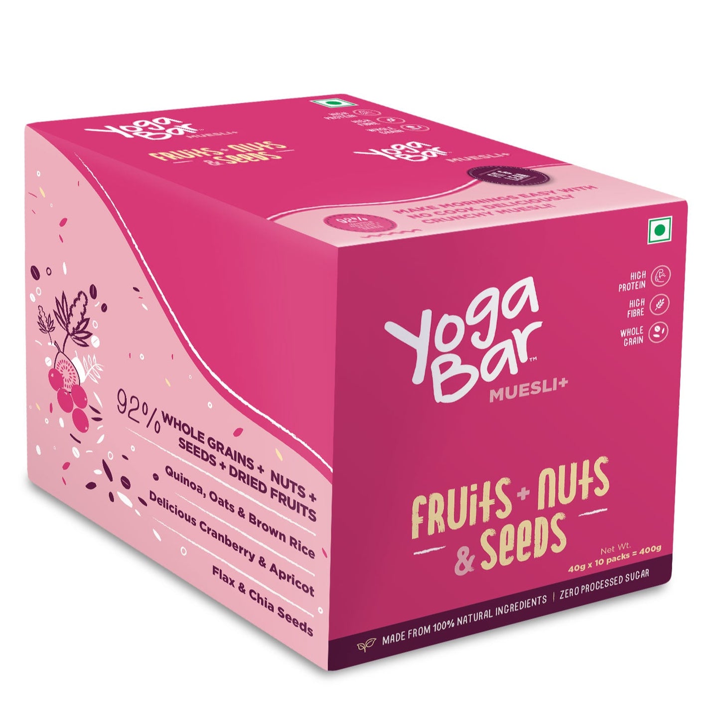 Fruits, Nuts + Seeds Wholegrain Muesli - Pack of 10 Pouch