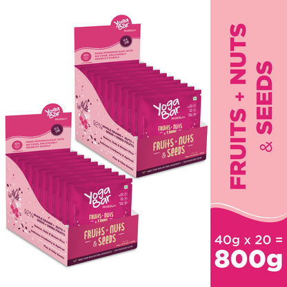 Fruits, Nuts + Seeds Wholegrain Muesli - Pack of 10 Pouch - 2 Packs