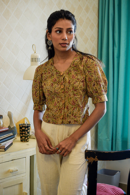 Machli Kalamkari Top