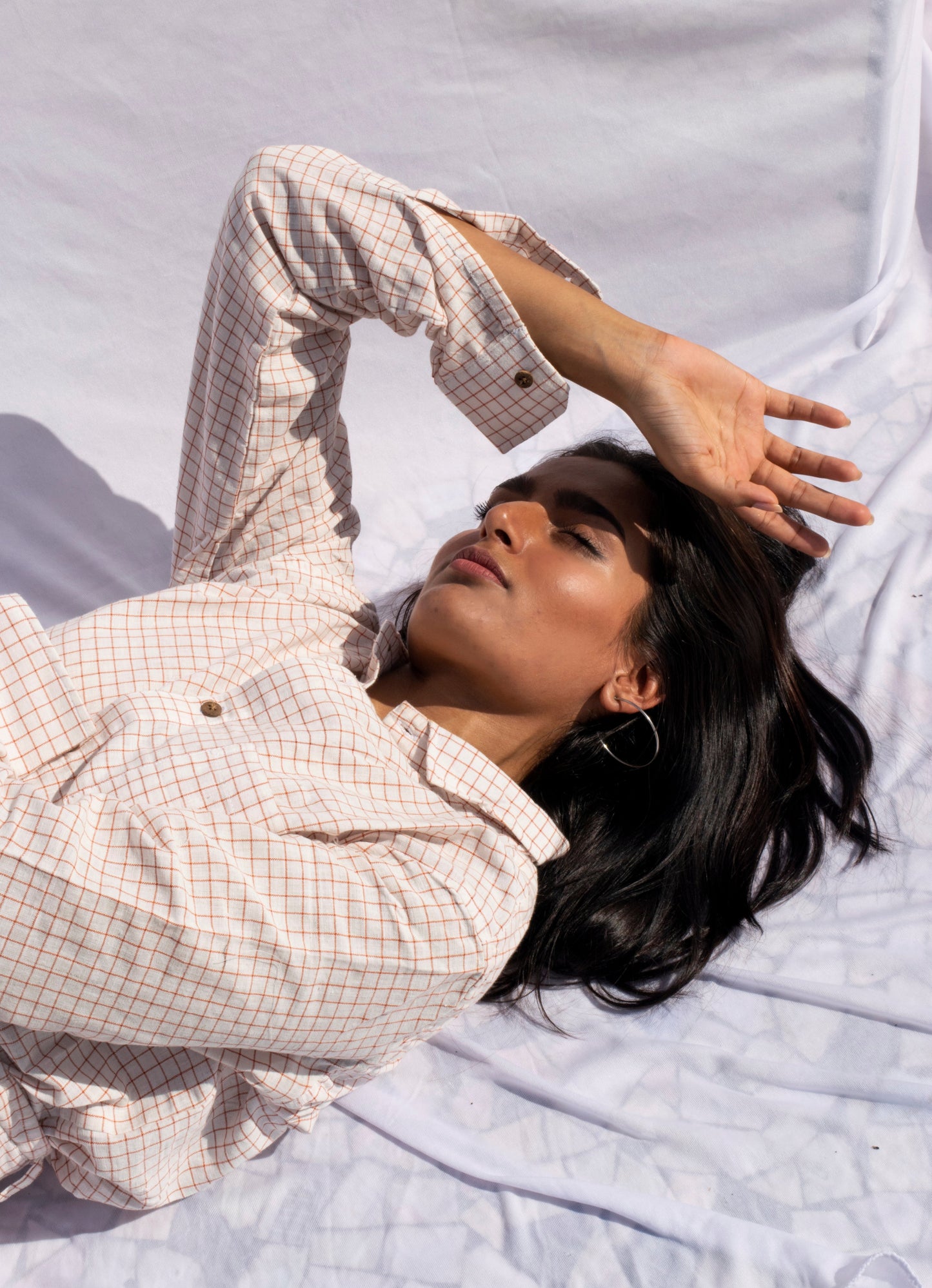 Rust Checks Handspun shorts