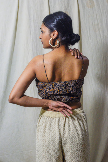Saahsik Kalamkari crop top