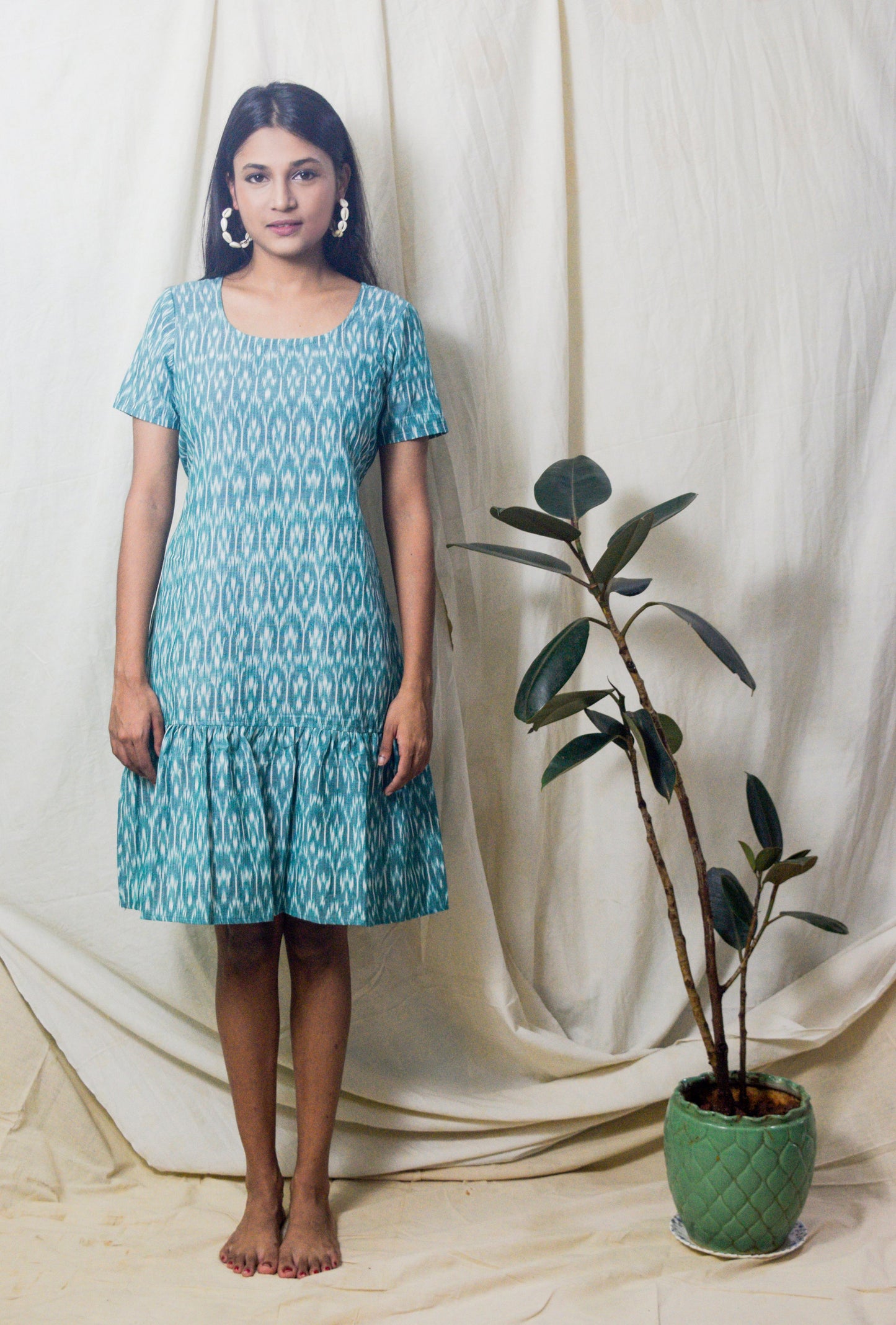 Nirvat Green Ikat dress