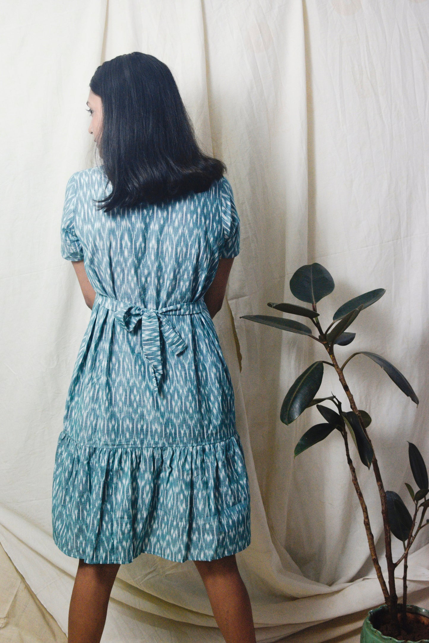 Nirvat Green Ikat dress