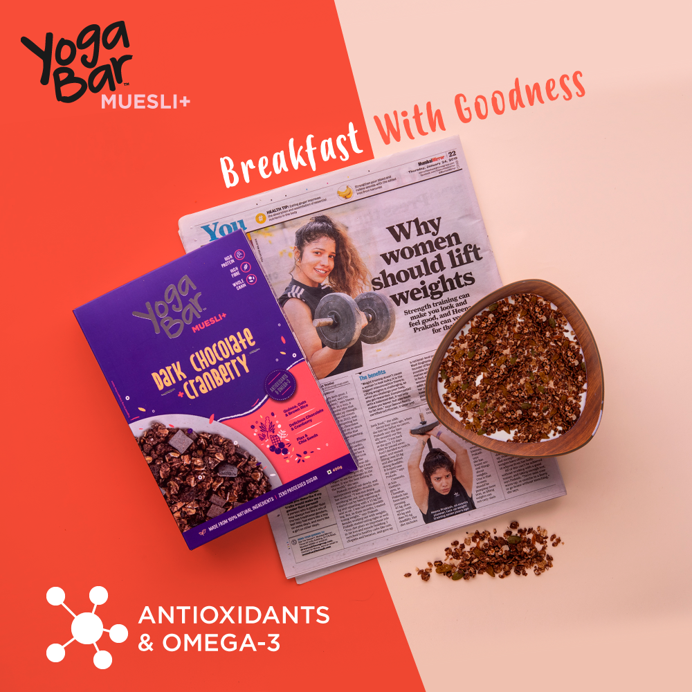 Combo of 2 - Dark Chocolate + Cranberries & Fruits Nuts & Seeds Wholegrain Muesli (2*400g)