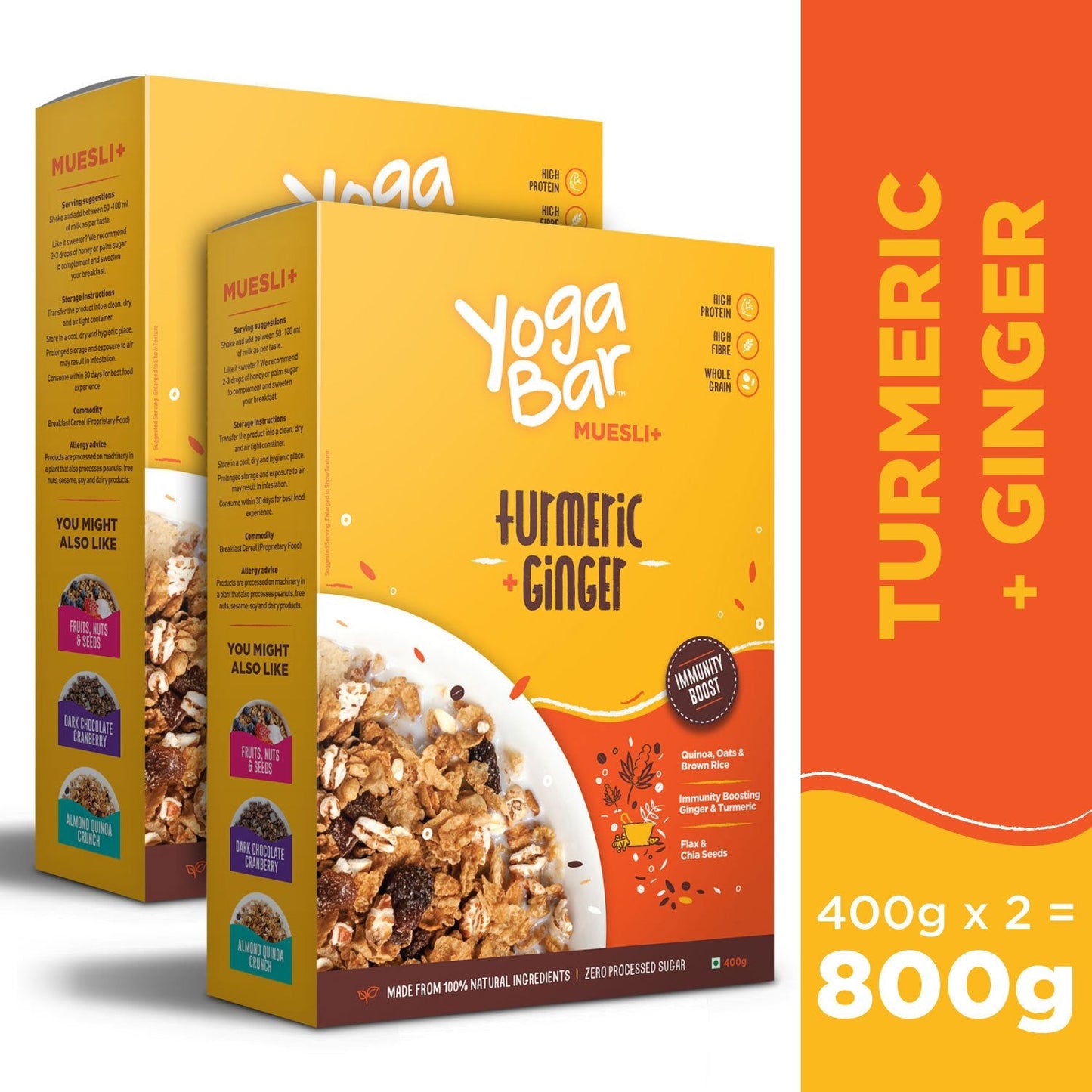 Turmeric + Ginger Wholegrain Muesli - 2 Boxes